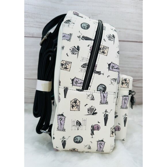 Loungefly Nightmare Before Christmas NBC Pastel White Print Mini Backpack
